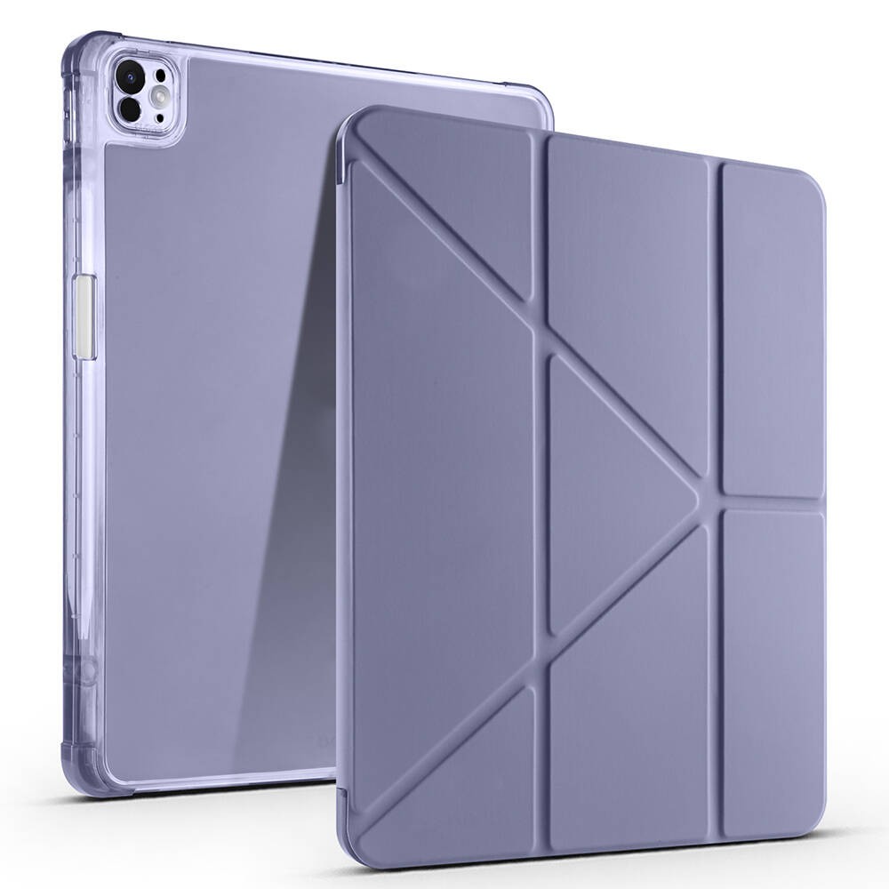 Apple iPad Pro 13 2024 Kılıf Zore Tri Folding Kalem Bölmeli Standlı Kılıf