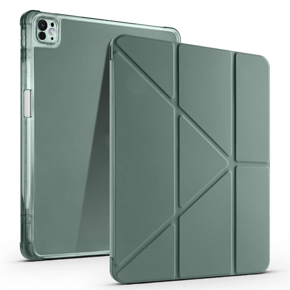 Apple iPad Pro 13 2024 Kılıf Zore Tri Folding Kalem Bölmeli Standlı Kılıf