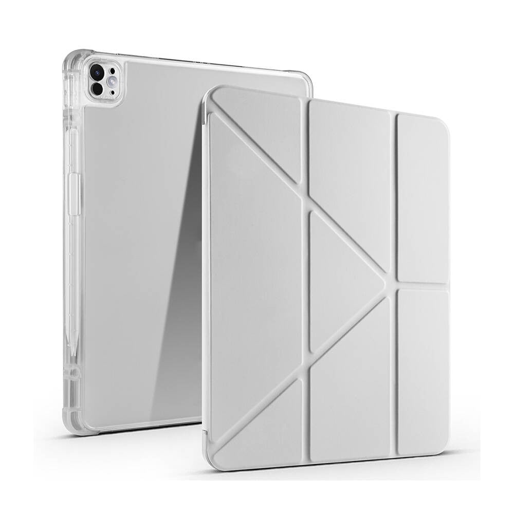 Apple iPad Pro 13 2024 Kılıf Zore Tri Folding Kalem Bölmeli Standlı Kılıf