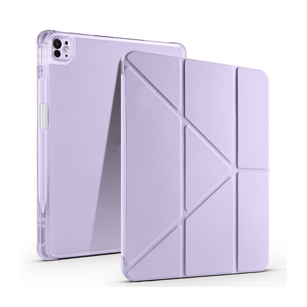 Apple iPad Pro 13 2024 Kılıf Zore Tri Folding Kalem Bölmeli Standlı Kılıf