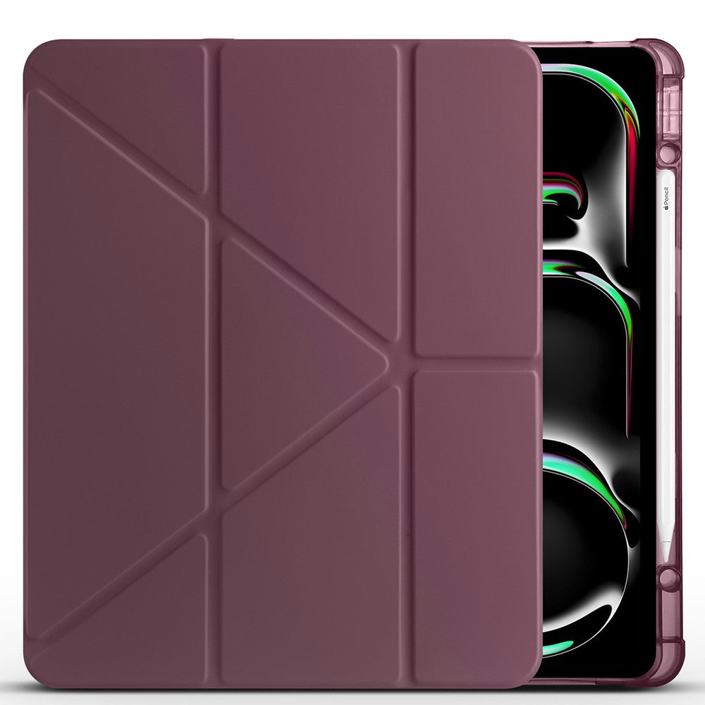 Apple iPad Pro 13 2024 Kılıf Zore Tri Folding Kalem Bölmeli Standlı Kılıf