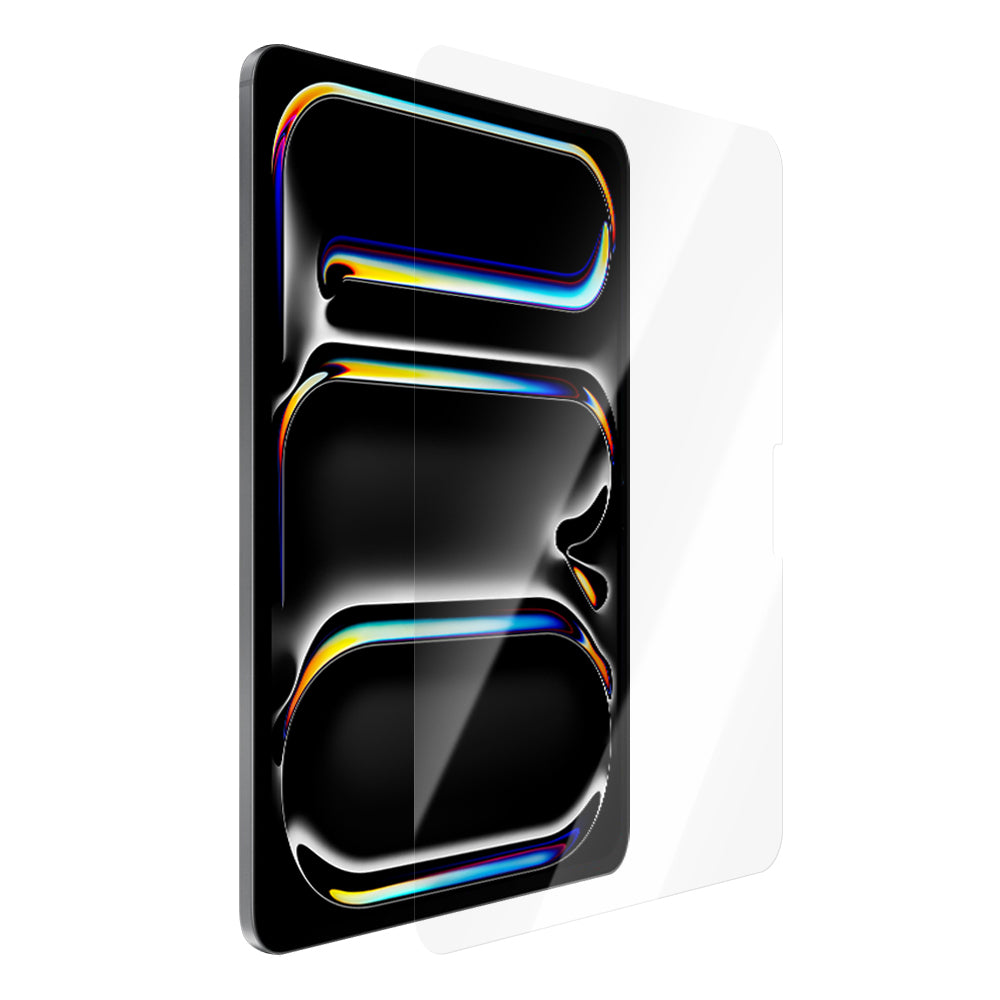 Apple iPad Pro 13 2025 M5 CaseWorld Steel Shield Serisi Temperli Cam Ekran Koruyucu + Uygulama Aparatı Şeffaf