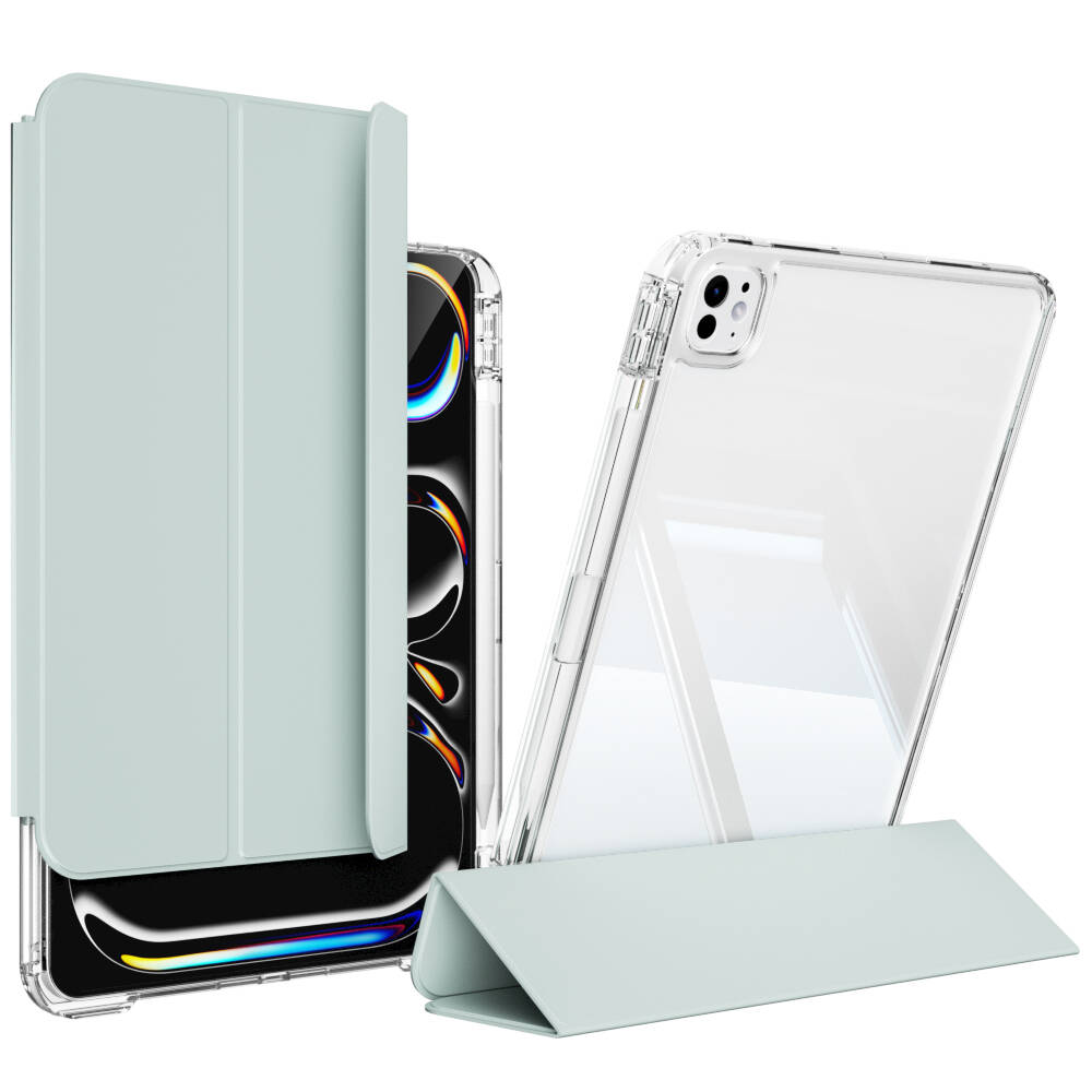 Apple iPad Pro 13 2025 M5 Kılıf Magnetik Ayrılabilen Airbagli Zore Sliding Tablet Kılıfı Lacivert