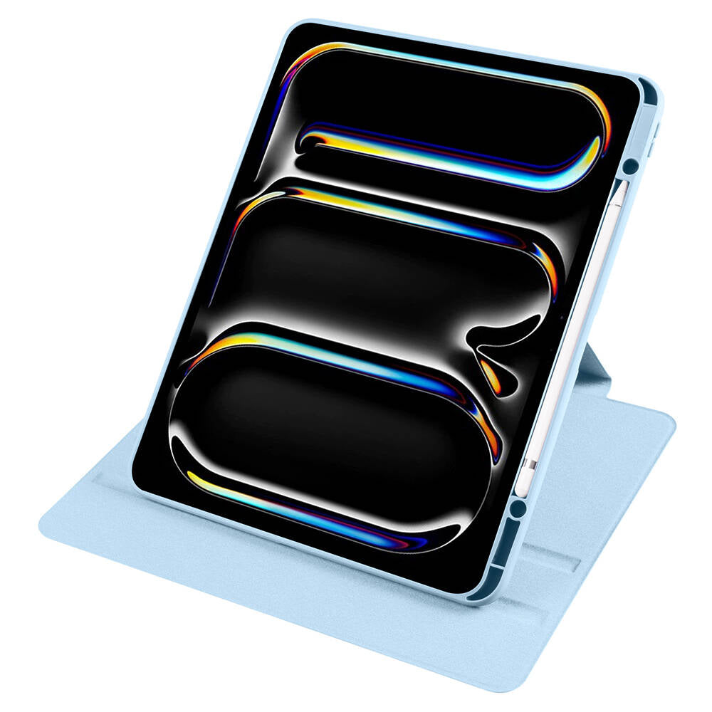 Apple iPad Pro 13 2025 M5 Kılıf Zore Termik Kalem Bölmeli Dönebilen Standlı Kılıf Lila