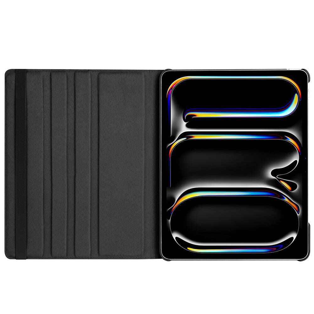 Apple iPad Pro 13 2025 M5 Zore Dönebilen Standlı Kılıf Siyah