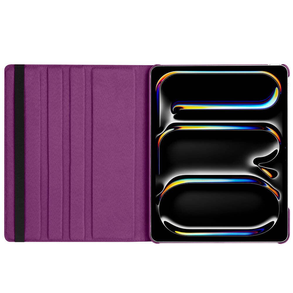 Apple iPad Pro 13 2025 M5 Zore Dönebilen Standlı Kılıf Kırmızı