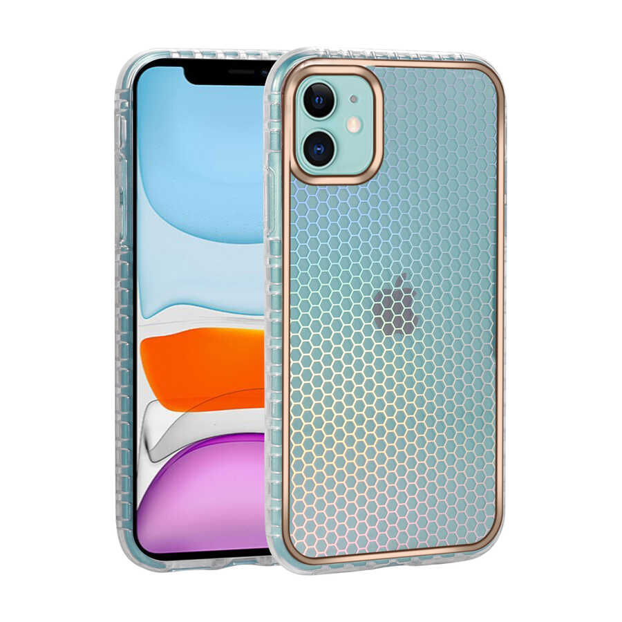Apple iPhone 11 Kılıf Desenli Parlayan Transparan Zore Avva Kapak