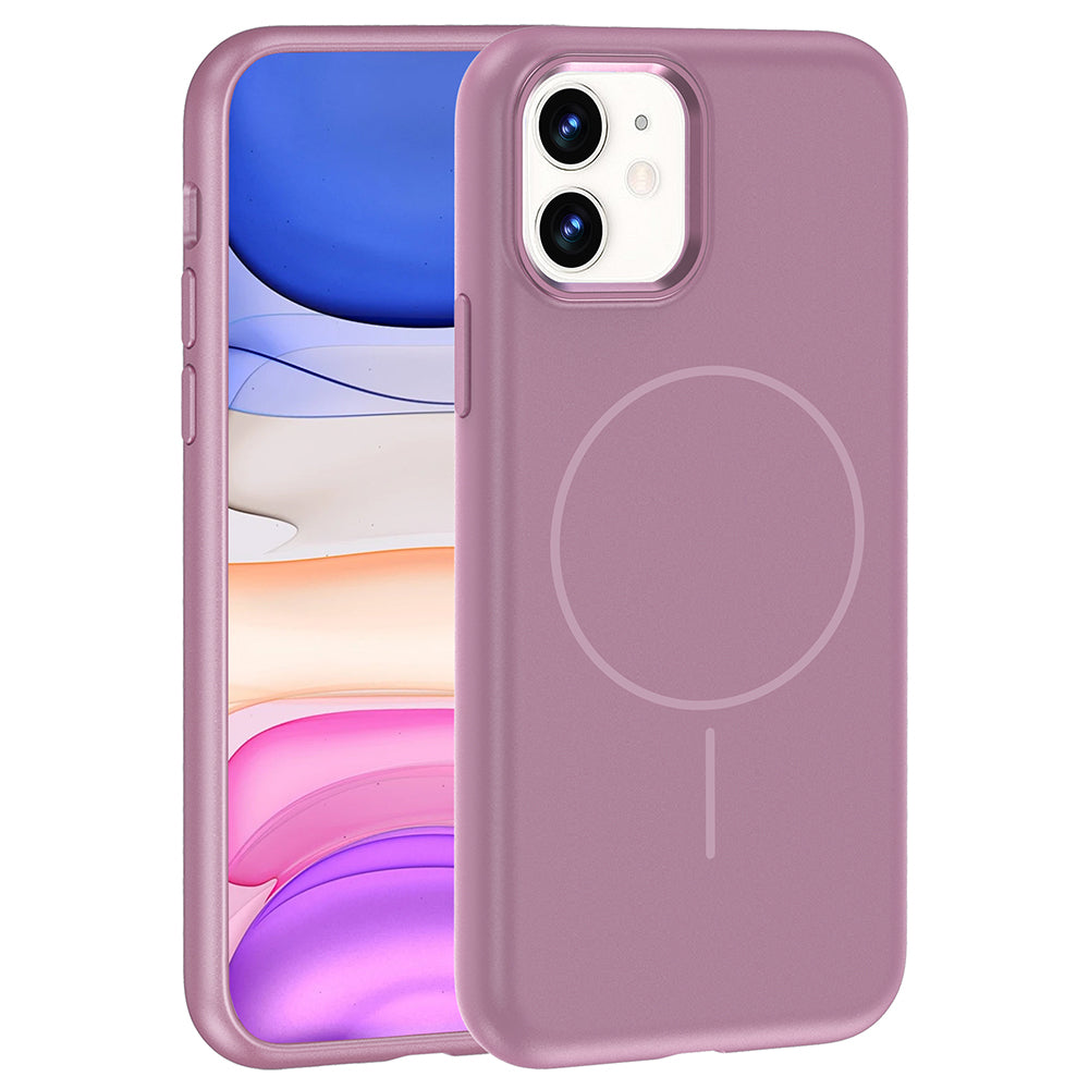 Apple iPhone 11 Kılıf M-Safe Şarj Özellikli Metal Kamera Çerçeveli Zore Edi Silikon Kapak