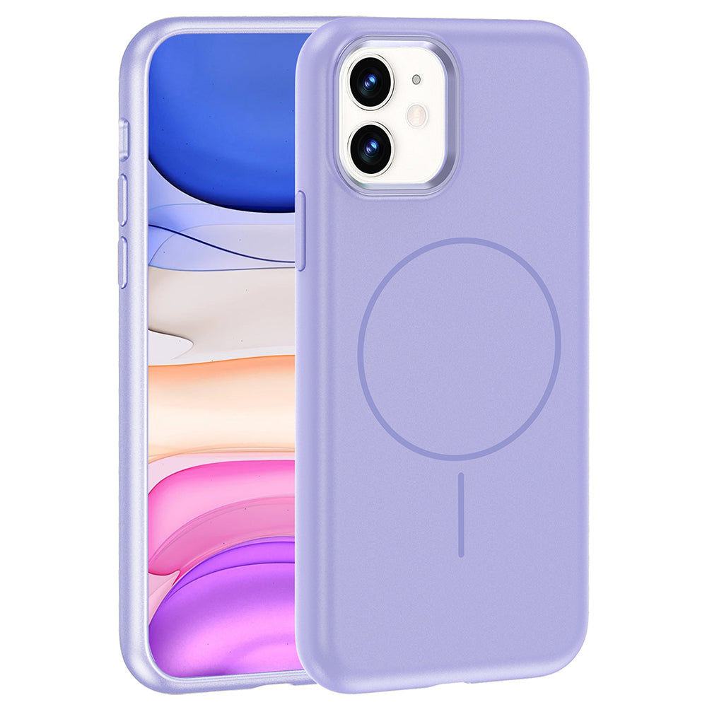 Apple iPhone 11 Kılıf M-Safe Şarj Özellikli Metal Kamera Çerçeveli Zore Edi Silikon Kapak