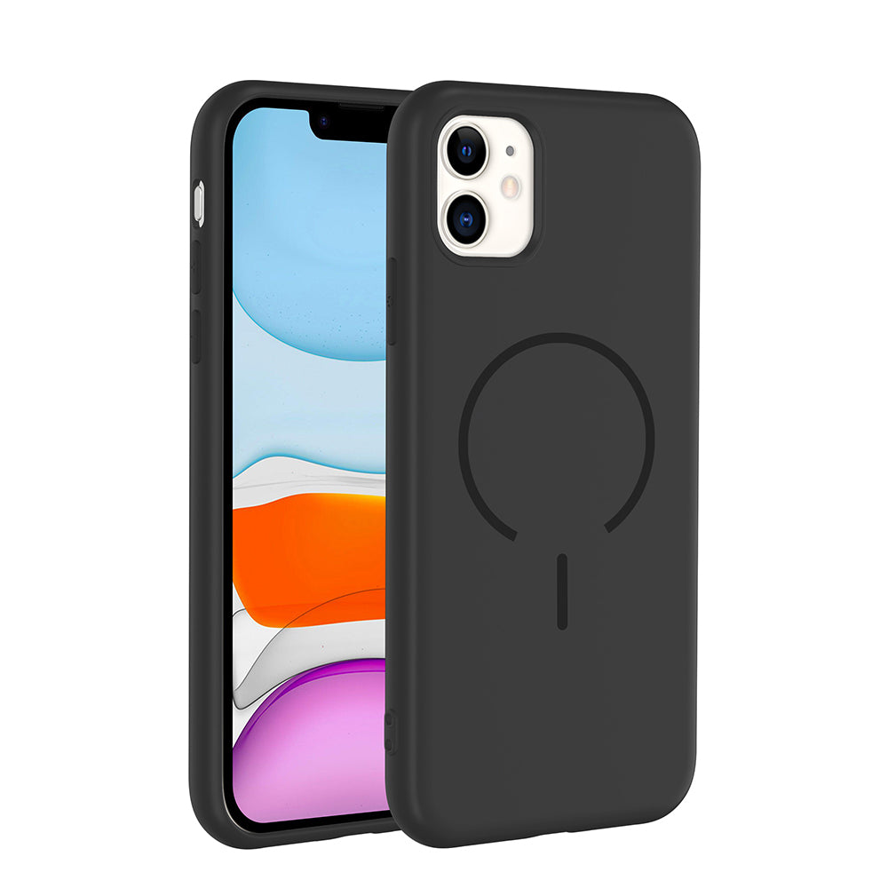 Apple iPhone 11 Kılıf M-safe Şarj Özellikli Zore Meta Kapak