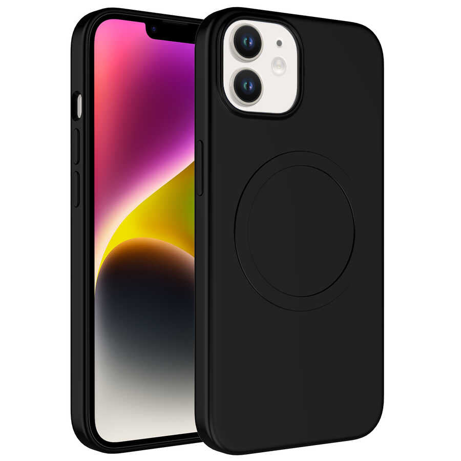 Apple iPhone 11 Kılıf M-safe Wireless Şarj Özellikli Pastel Renk Silikon Zore Plas Kapak