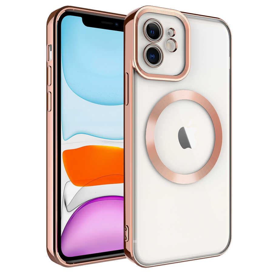 Apple iPhone 11 Kılıf M-safe Wireless Şarj Özellikli Zore Setro Silikon