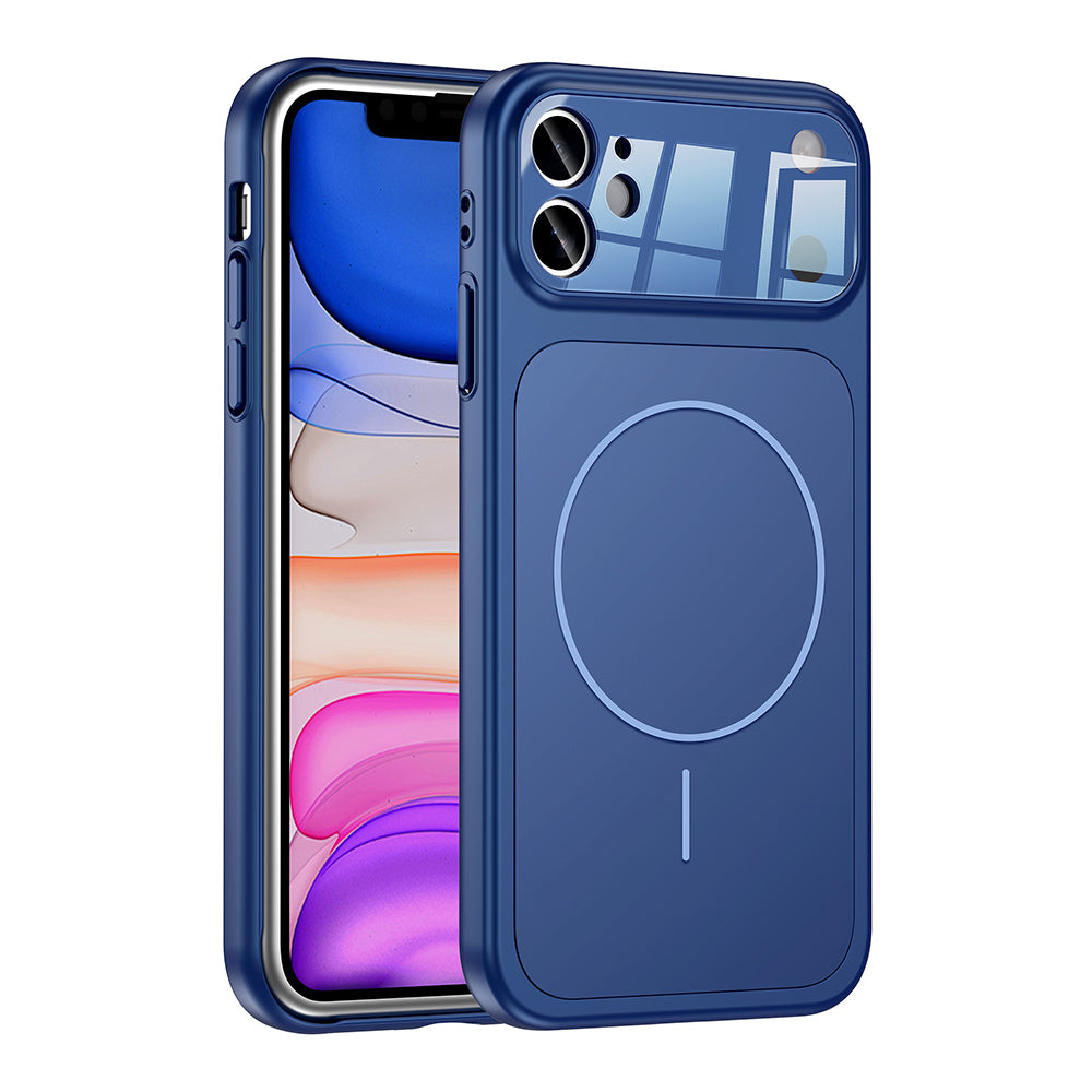 Apple iPhone 11 Kılıf Zore M-Safe Şarj Özellikli Kamera Korumalı Formen Kapak