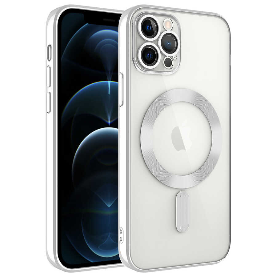 Apple iPhone 11 Pro Max Kılıf Kamera Korumalı M-safe Wireless Şarj Özellikli Zore Demre Kapak