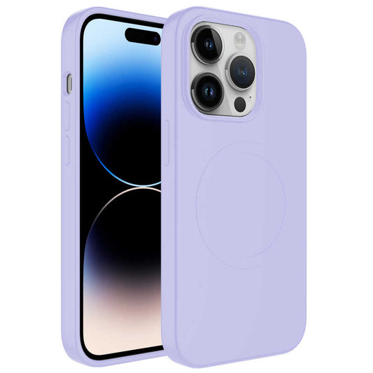 Apple iPhone 11 Pro Max Kılıf M-safe Wireless Şarj Özellikli Pastel Renk Silikon Zore Plas Kapak
