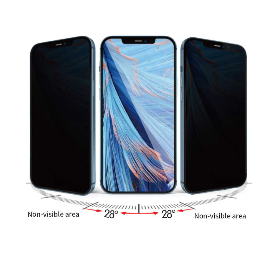 Apple iPhone 11 Wiwu iPrivacy HD Anti-Peep Ekran Koruyucu Siyah