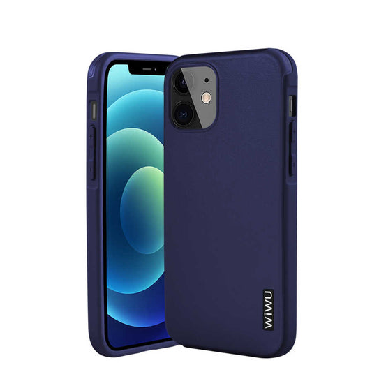 Apple iPhone 12 Kılıf Wiwu Sand Stone Kapak Kırmızı
