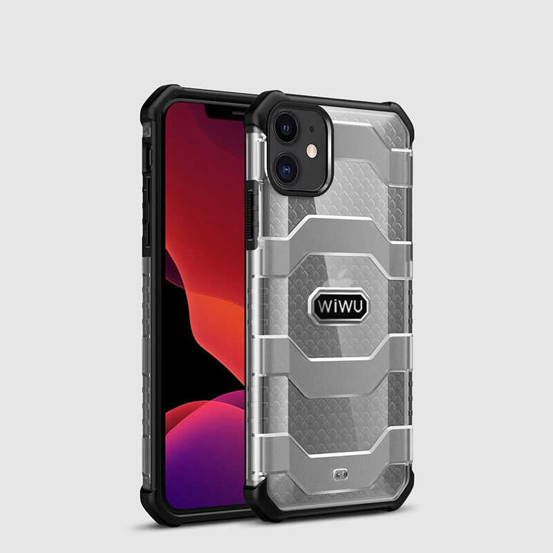 Apple iPhone 12 Kılıf Wiwu Voyager Kapak Mavi