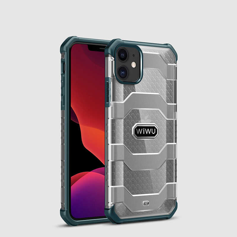Apple iPhone 12 Kılıf Wiwu Voyager Kapak Mavi