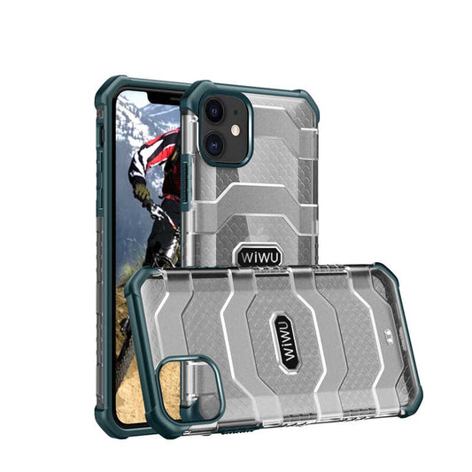 Apple iPhone 12 Kılıf Wiwu Voyager Kapak Mavi