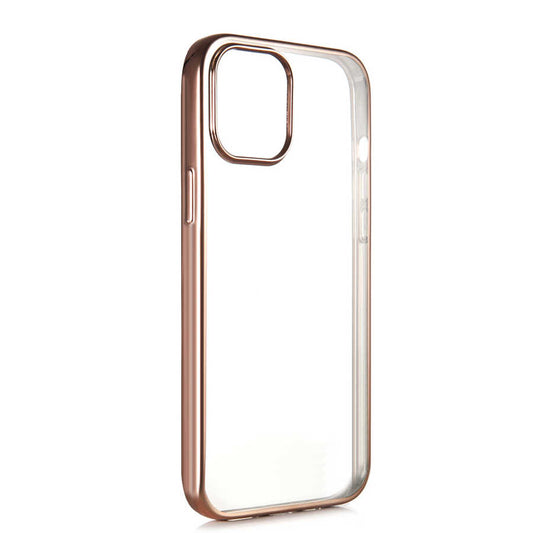 Apple iPhone 12 Mini Benks Magic Glitz Ultra-Thin Transparent Protective Soft Kapak Rose Gold