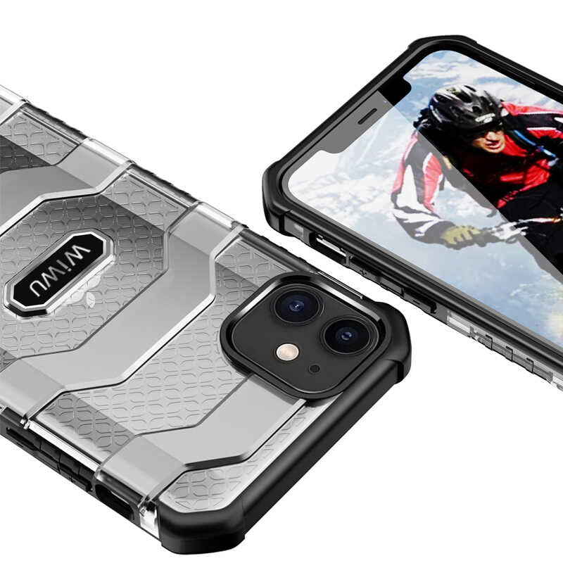 Apple iPhone 12 Mini Kılıf Wiwu Voyager Kapak Mavi