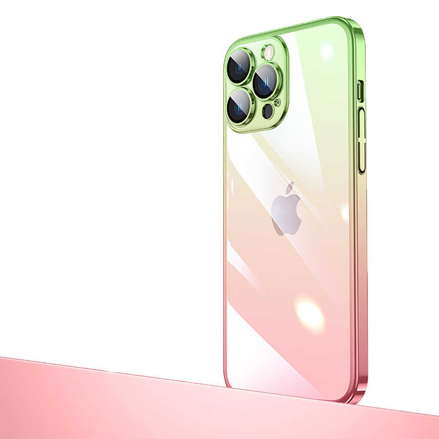 Apple iPhone 12 Pro Kılıf Parlak Renk Geçişli Kamera Korumalı Zore Senkron Kapak