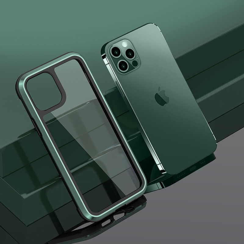 Apple iPhone 12 Pro Kılıf Wiwu Defens Armor Kapak Gümüş