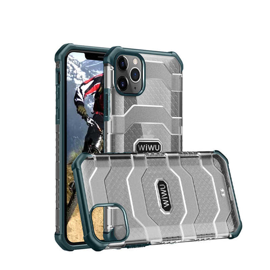 Apple iPhone 12 Pro Kılıf Wiwu Voyager Kapak Koyu Yeşil