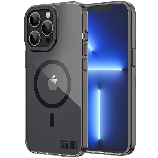 Apple iPhone 12 Pro Max Kılıf M-safe Şarj Özellikli Youngkit Coloured Glaze Serisi Kapak Siyah
