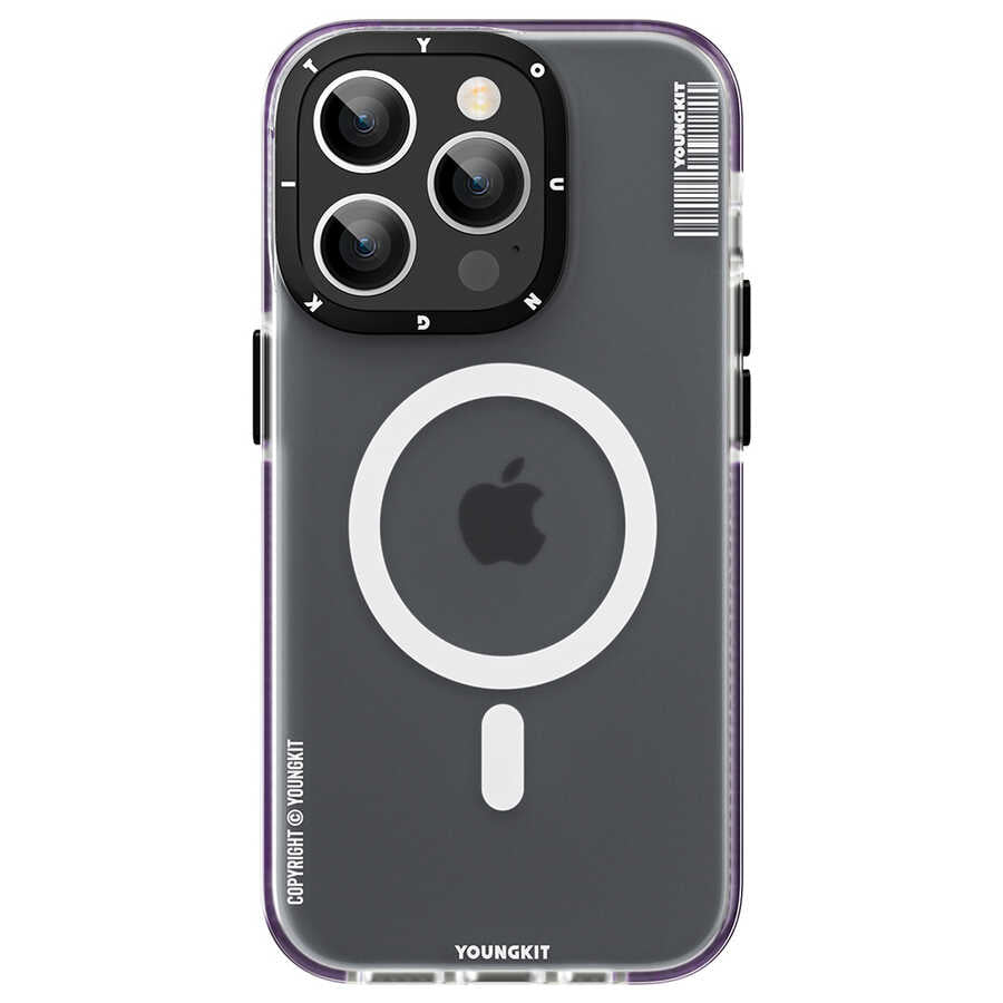 Apple iPhone 12 Pro Max Kılıf M-safe Şarj Özellikli Youngkit Jane Sand Serisi Kapak Siyah