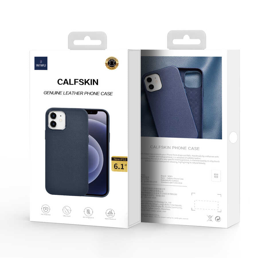 Apple iPhone 12 Pro Max Kılıf Wiwu Calfskin Kapak Yeşil