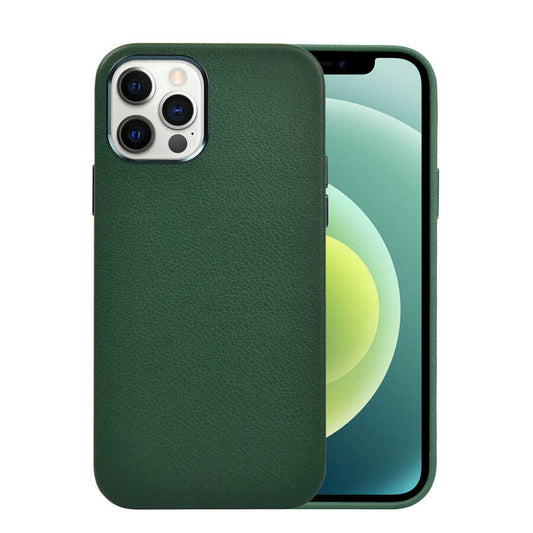 Apple iPhone 12 Pro Max Kılıf Wiwu Calfskin Kapak Lacivert