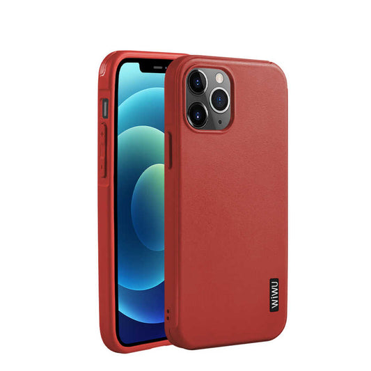 Apple iPhone 12 Pro Max Kılıf Wiwu Sand Stone Kapak Kırmızı
