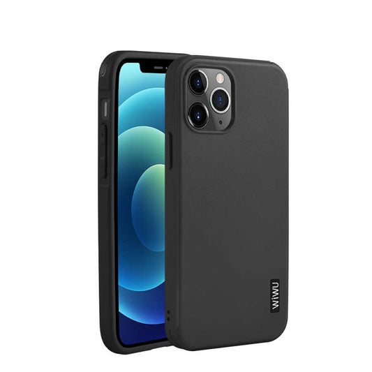 Apple iPhone 12 Pro Max Kılıf Wiwu Sand Stone Kapak Siyah