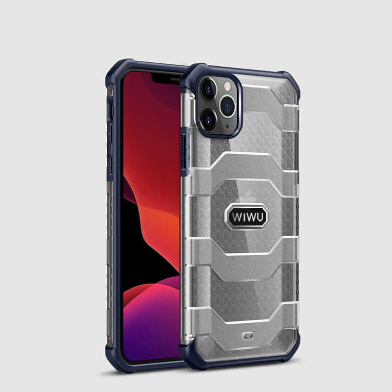 Apple iPhone 12 Pro Max Kılıf Wiwu Voyager Kapak Mavi