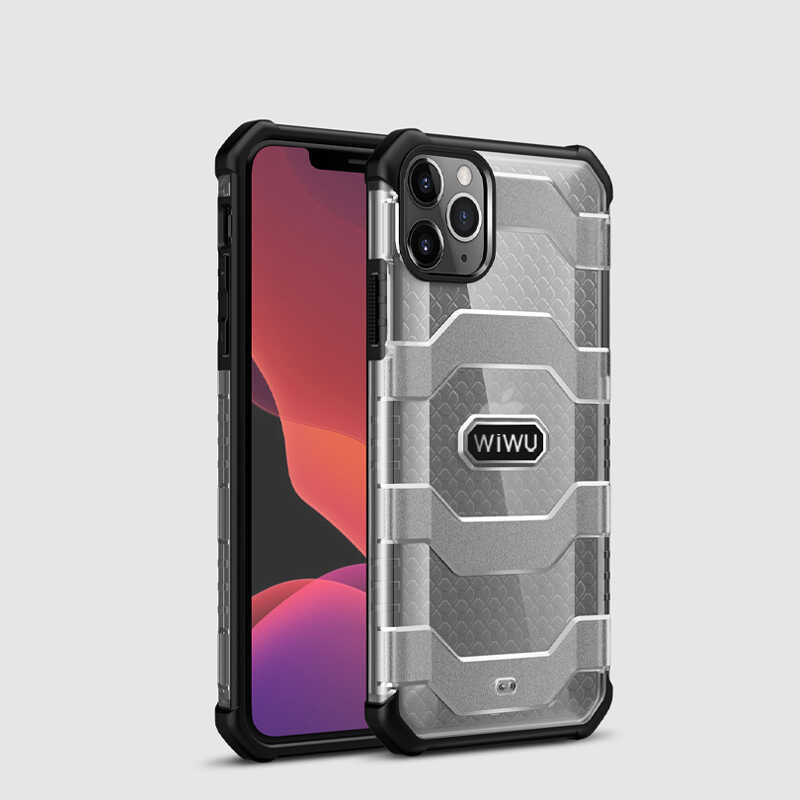 Apple iPhone 12 Pro Max Kılıf Wiwu Voyager Kapak Siyah