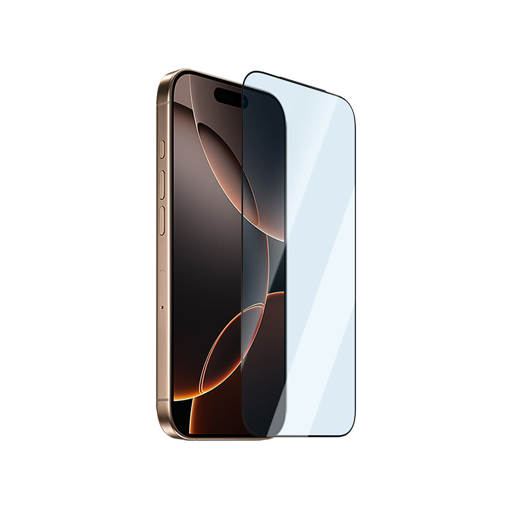Apple iPhone 13 CaseWorld Applicator Serisi 2.5D Eyesafe Mavi Işık Teknolojili 0.33mm Temperli Cam Ekran Koruyucu + Uygulama Aparatı Şeffaf