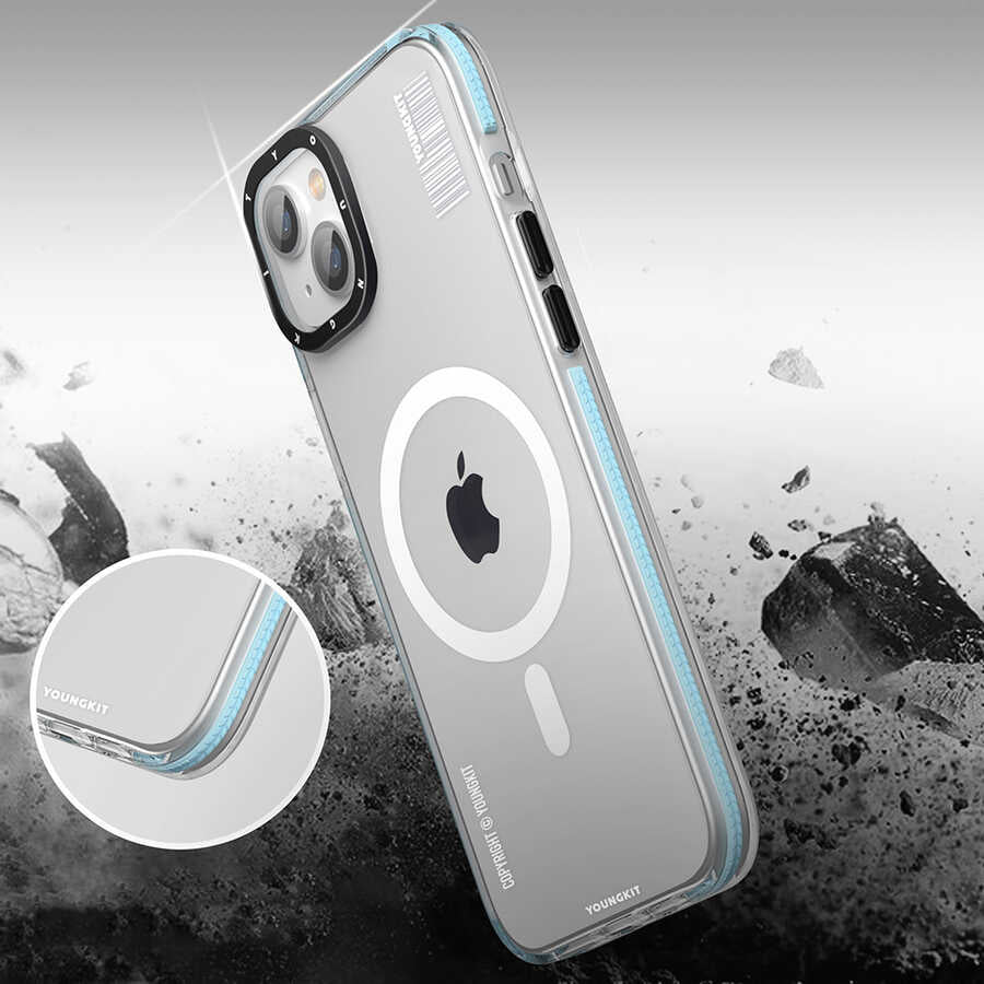 Apple iPhone 13 Kılıf M-safe Şarj Özellikli YoungKit Exquisite Serisi Kapak Mor