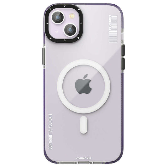 Apple iPhone 13 Kılıf M-safe Şarj Özellikli YoungKit Exquisite Serisi Kapak Mor