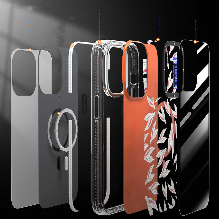 Apple iPhone 13 Kılıf M-safe Şarj Özellikli Youngkit Play Rabbit Serisi Kapak Sarı