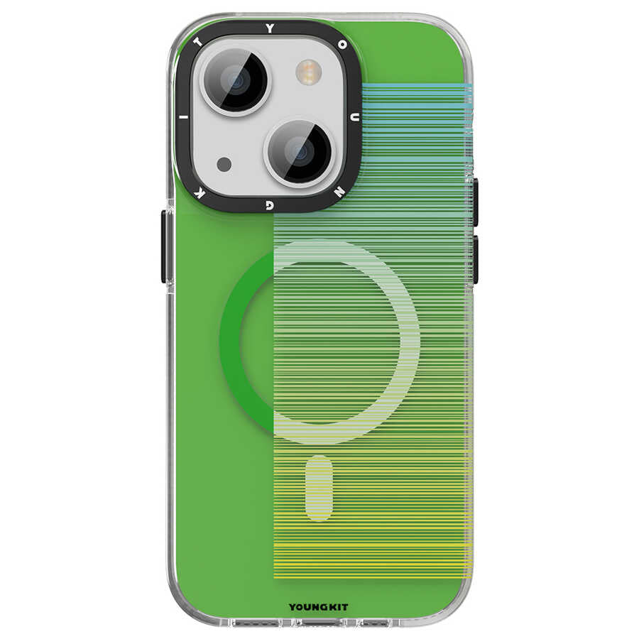 Apple iPhone 13 Kılıf M-safe Şarj Özellikli Youngkit Pure Serisi Kapak Pembe