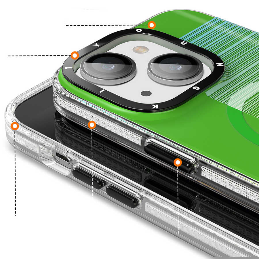 Apple iPhone 13 Kılıf M-safe Şarj Özellikli Youngkit Pure Serisi Kapak Gri