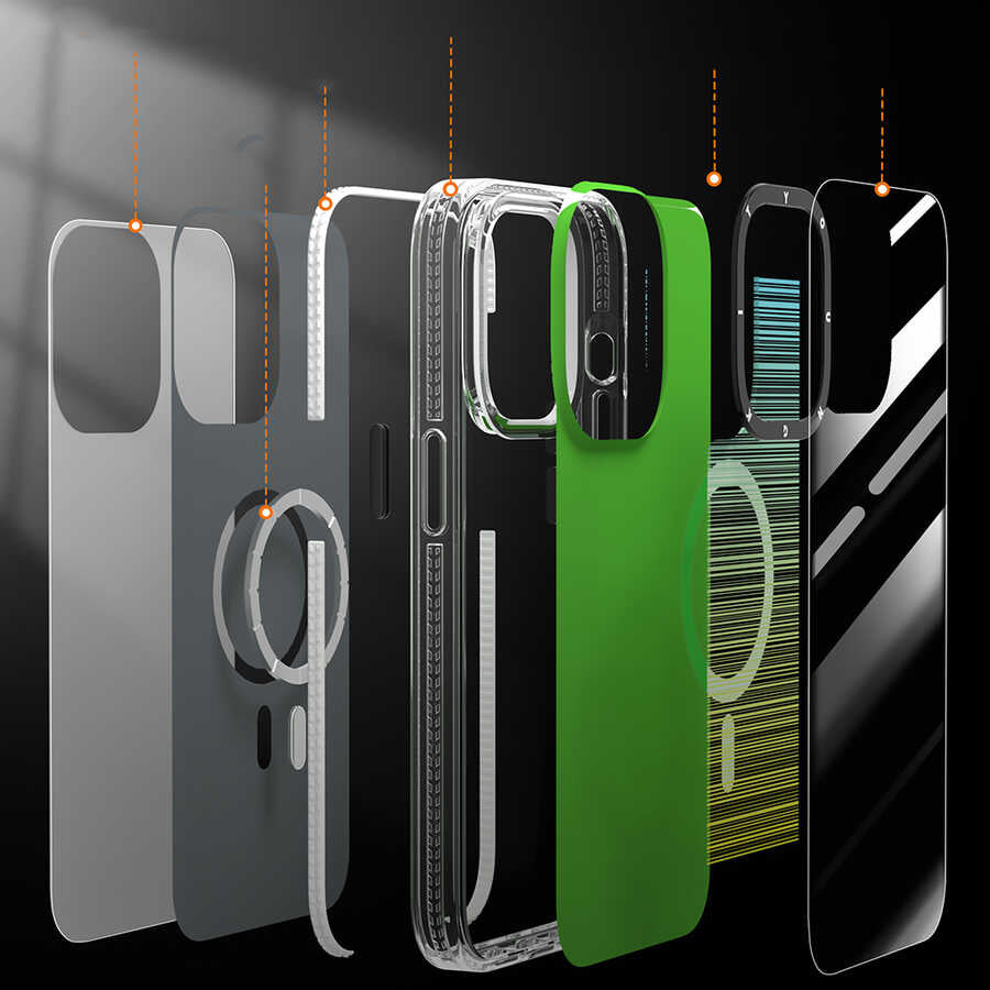 Apple iPhone 13 Kılıf M-safe Şarj Özellikli Youngkit Pure Serisi Kapak Pembe