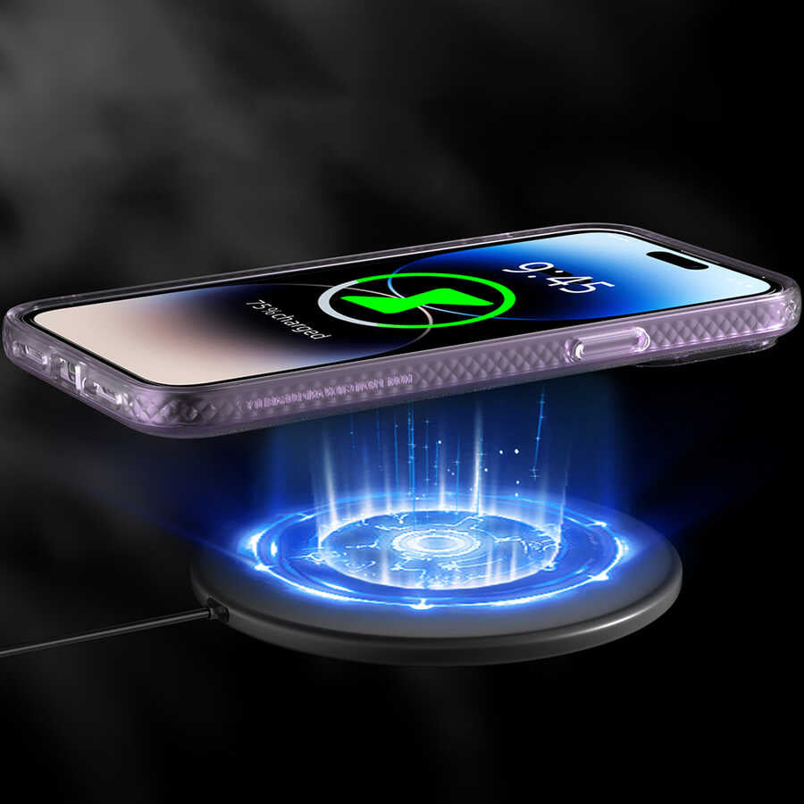 Apple iPhone 13 Kılıf M-safe Şarj Özellikli Youngkit Rock Serisi Kapak Derin Mor