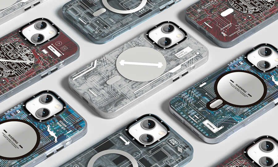 Apple iPhone 13 Kılıf M-safe Şarj Özellikli YoungKit Technology Serisi Kapak Beyaz