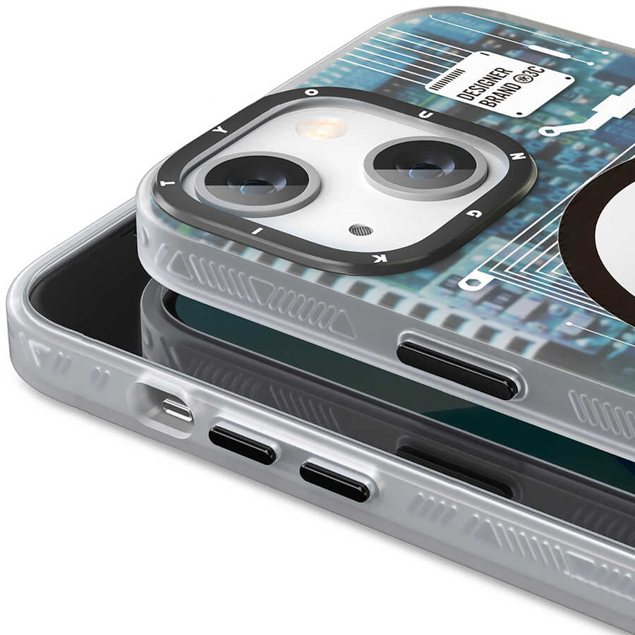 Apple iPhone 13 Kılıf M-safe Şarj Özellikli YoungKit Technology Serisi Kapak Kırmızı