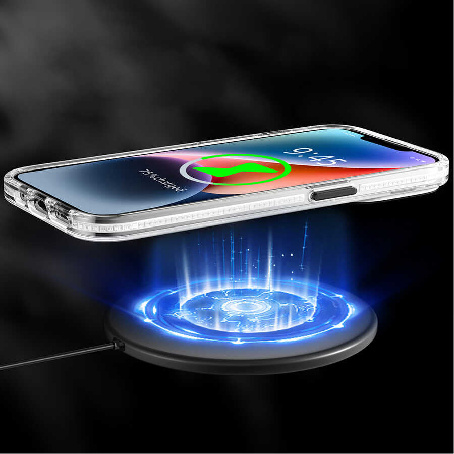 Apple iPhone 13 Kılıf M-safe Şarj Özellikli Youngkit Water-Ink Serisi Kapak Siyah