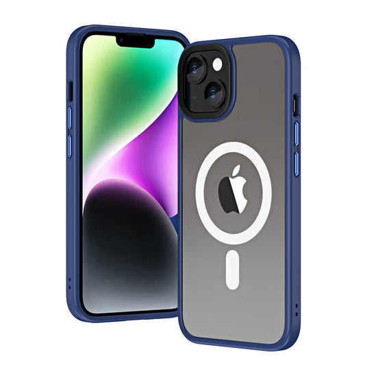 Apple iPhone 13 Kılıf Wireless Şarj Özellikli Zore Hibrit M-safe Kapak