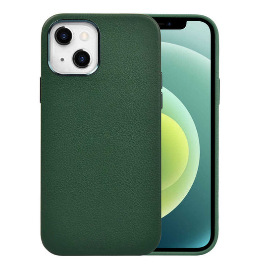 Apple iPhone 13 Kılıf Wiwu Calfskin Kapak Kahverengi